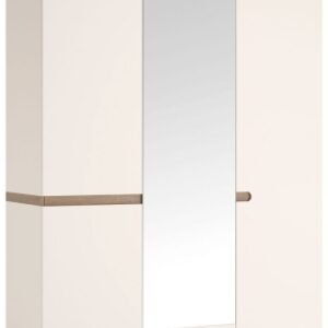 Chelsea White Gloss 3 Door Wardrobe with Mirror