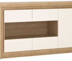 Lyon Oak Effect Medium Glazed Sideboard - 3 Doors